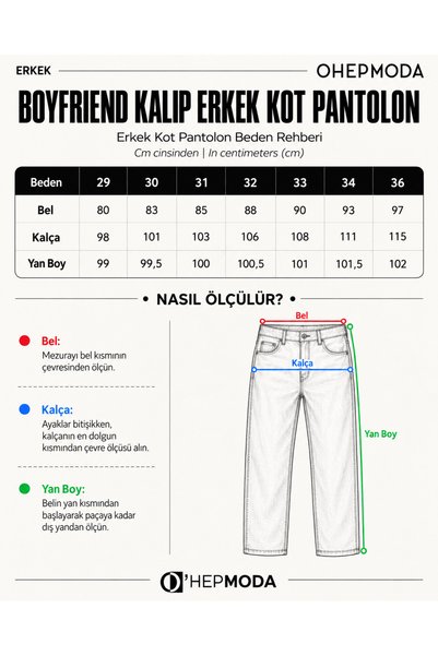 OHM OHEPMODA Boyfriend Mold Men's Jeans Trousers