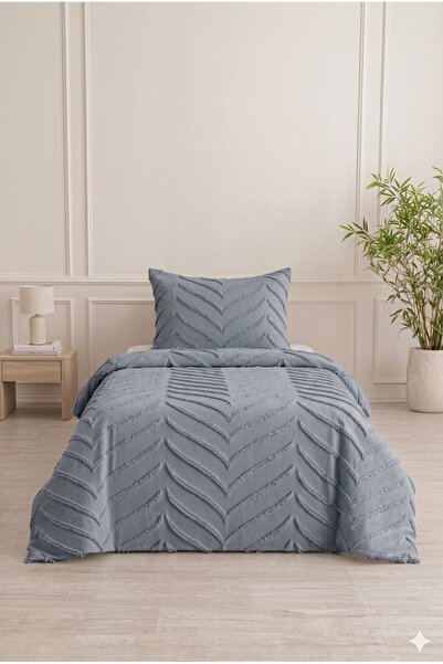 LOTUSEIN Cuvertură de pat Milano Gri 180 X 240 cm și 1 pernă