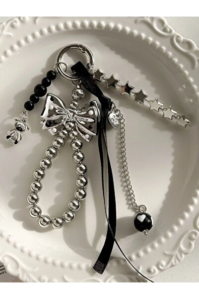 Choice Black bow pendant New Korean exclusive handmade beaded bow pendant bla...