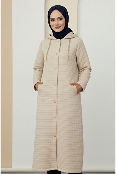 lavrisa Quilted Long Sleeve Hooded Seasonal Coat