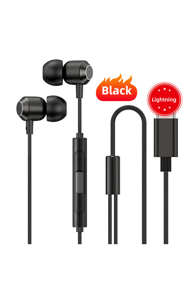 Choice1 A3-L-Black Lightning IOS Digital Chip 7.1 Surround Stereo Wired Heads...