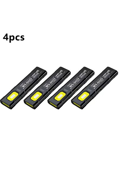 Choice1 black 4pcss LED Keychain Flashlight Rechargeable 550LM Portable Mini ...