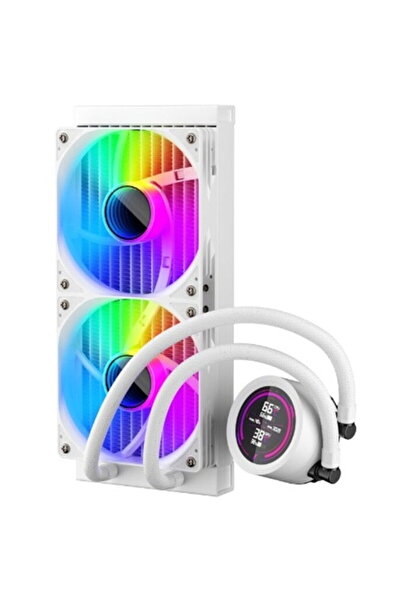 1ST PLAYER Cooler Procesor Thunderstorm TS4 240, iluminare aRGB, 2 x 120mm, Alb