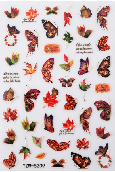 Sibelon Nail Art Sticker Kendinden Yapışkanlı Tırnak Dövmesi Takma Tırnak Süs...