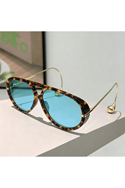 Choice5 as picture shows leopard-cyan GM LUMIAS Oversized Pilot Sunglasses Ne...