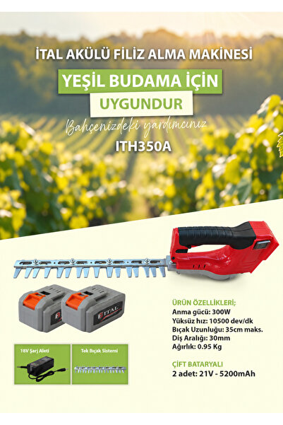 İtal Üzüm Ve Fındık Filizi Ve Işkın Alma Makinası . ITH350A(yeşil Budama )