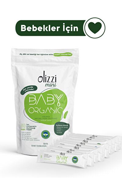 Olizzi Baby Organik Mini Tek Kullanımlık Zeytinyağı 10 ML X 50 Adet