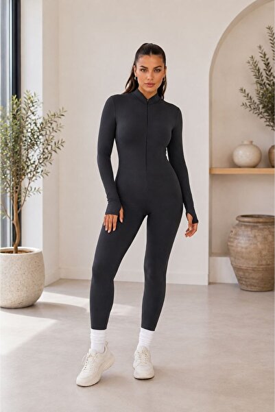 Maison La Femme بذلة ضيقة من الصوف الأنثراسيت
