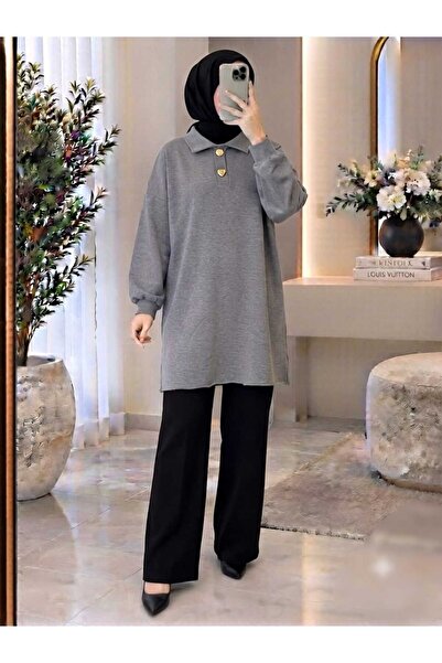 softalya moda KADIN MODERN GÖMLEKYAKA TESETTÜR TUNİK