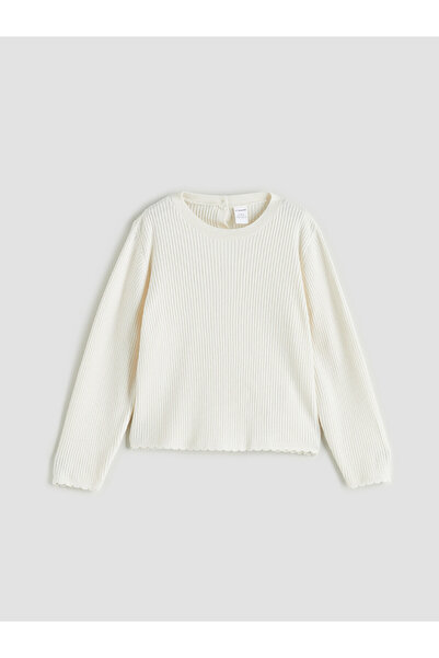 LC Waikiki Vizyon New Season Crew Neck Basic Girls' Knitwear Sweater