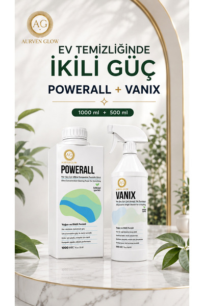 LEKE ÇIKARICI SIVI DETERJAN + POWERALL YÜKSEK KONSANTRE TEMİZLEYİCİ