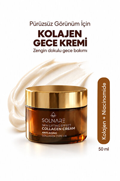 Solnare Kolajen Destekli Pürüzsüzleştirici Gece Bakım Kremi 50 ml