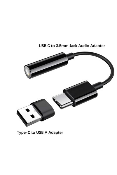 Choice قطعتان من محول USB Type C إلى مقبس صوت 3.5 ملم، بطاقة صوت خارجية، محول...