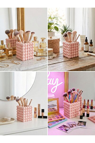 craftopya Estetik Kabarcıklı (Bubble) Makyaj Organizeri - Pembe
