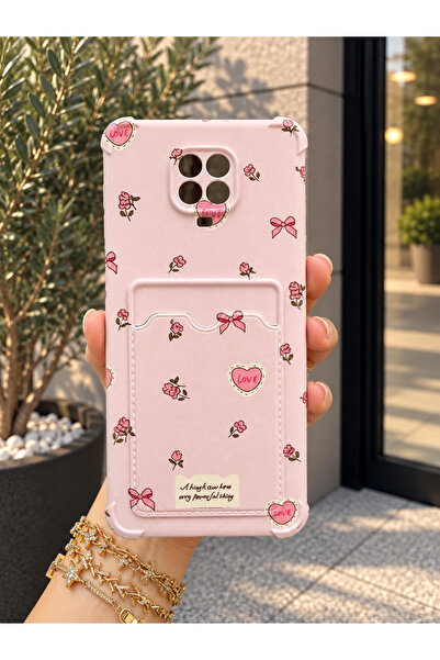 OVADA XIAOMI REDMI NOTE 9 PRO Uyumlu Kamera Korumalı Kartlıklı Baskılı Darbe ...