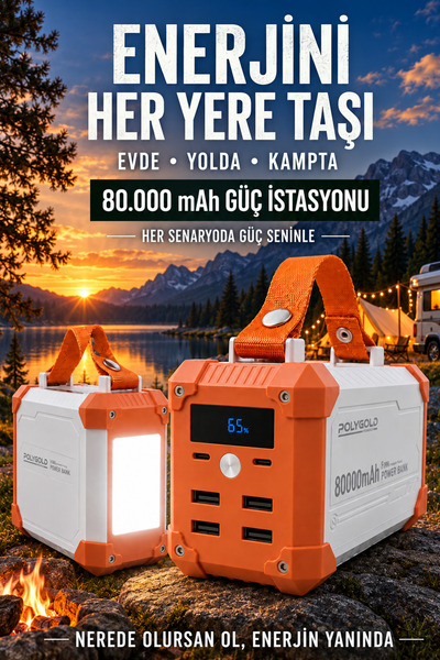 Zineets 80.000 Mah 22,5W PD Güç İstasyonu Taşınabilir Hızlı Kablolu Outdoor S...