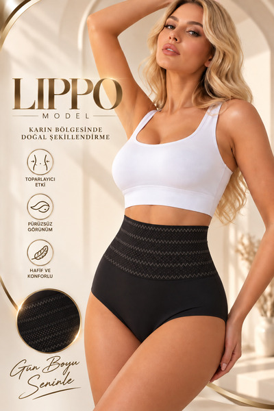 MİSTİRİK Lippo Model Karın Toparlayıcı Ve Sıkılaştırıcı Yüksel Bel Korseli Kü...