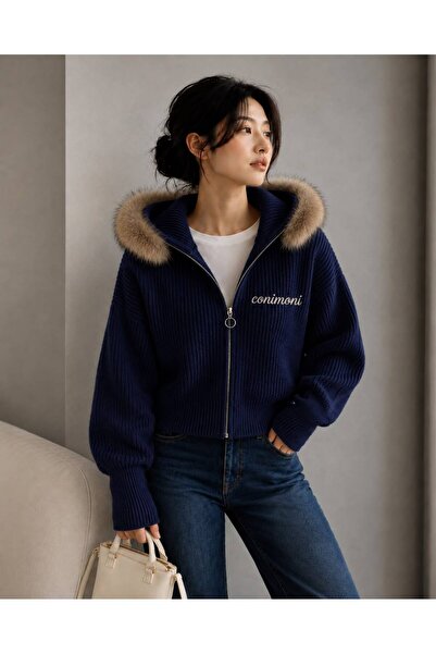 İsra Ayyıldız Moonstar Collection Y2k Street kürk detaylı Vintage hırka