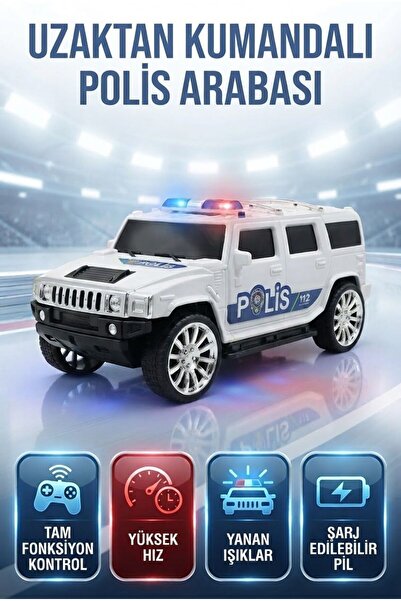 Tıfıl Toys Kumandalı Polis SUV: Işıklı, Sirenli, Pilli ve Tam Fonksiyonlu Oyu...