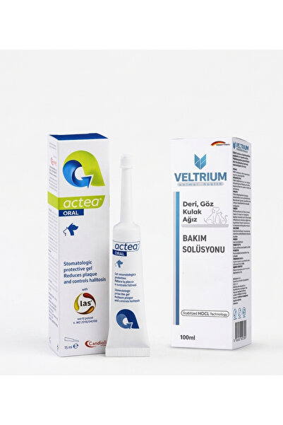 Actea Oral Kedi Köpek Diş Eti İltihabı ve Ağız Kokusu Jeli 15g & Veltrium Bakım Solüsyonu
