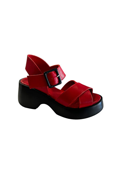 Castle Black 42627 Women's Genuine Leather Summer Shoes Red
