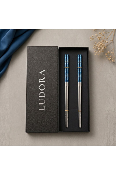 LUDORA Bete chinezesti, pentru mancare, din inox, set de 2, LUDORA®,, rezistente la spalare, anti-alunecare