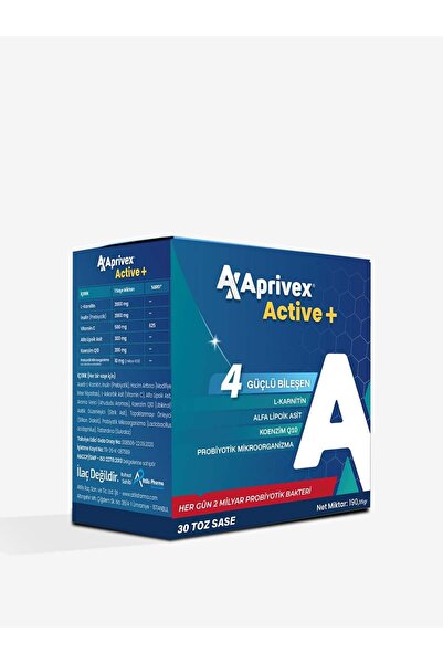 Aprivex Active L-karnitin,alfa Lipoik Asit, Koenzim Q10,probiyotik Mikro Orga...