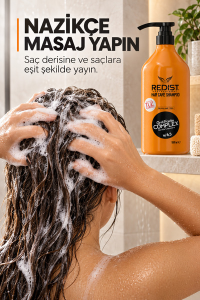 Redist Tuzsuz Şampuan Etkili Keratin Sonrası Bakım – Uzun Süreli Pürüzsüzlük ve Nem Desteği | 1000 ml