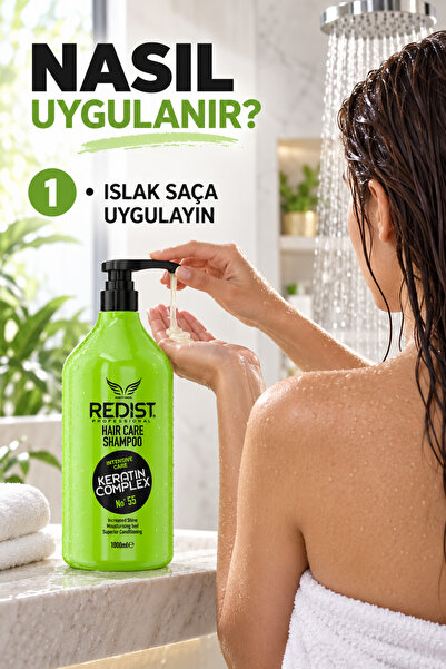 Redist Keratin Şampuan – Onarıcı Ve Güçlendirici Bakım - Vegan 1000 ml