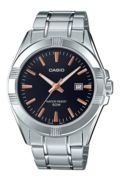 Casio Gümüş Renk Siyah Kadran Bronz Indeks Erkek Kol Saati