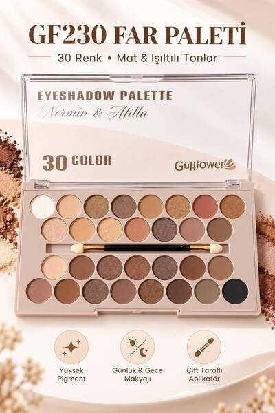 GulFlower 30 Pack Glitter and Matte Eyeshadow Palette