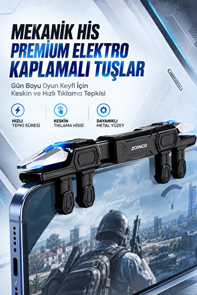 ZOİNCO CYBER SHOT PUBG Tetik Mobil Oyun Tetiği | Hassas Gaming Trigger | Telefon Tetiği
