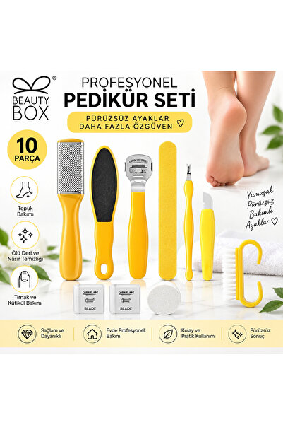BEAUTY BOX COSMETIC مجموعة مانيكير وباديكير احترافية مكونة من 10 قطع |   الفو...