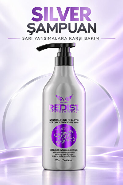 Redist Boyalı Röfleli Beyaz ve Gri Saçlar Için Silver Şampuan 500 ml