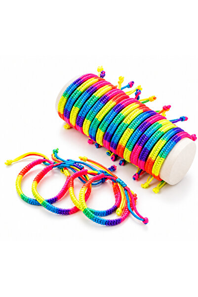 DeNors Rainbow Energy Bracelet |   Neon Colors |   Adjustable Braided Bracele...