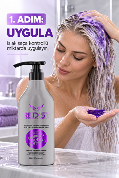 Redist Boyalı Röfleli Beyaz ve Gri Saçlar Için Silver Şampuan 500 ml