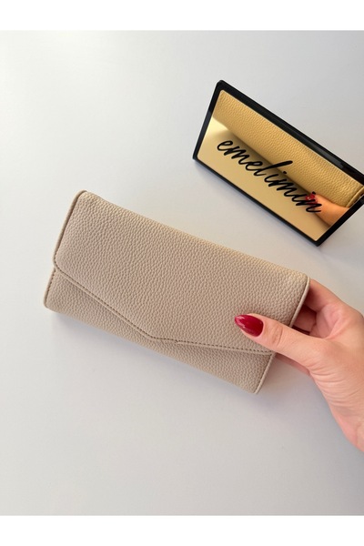 emelimin Women's Mink Multi-Compartment Leather Look Long Wallet with Snap Fa...