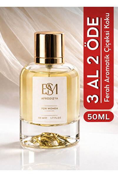 esm cosmetic Afrodizya Extrait Kadın Parfüm 50ml -Ferah Aromatik Pudra , Vanilya
