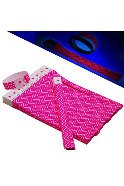 Choice1 Pink 100pcs 100/400pcs Fluorescent Numbered Wristbands | Multicolor D...