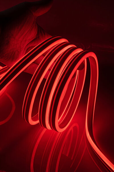 Ema Dükkan 10 Metre Kırmızı 220 Volt Neon Led Tak Çalıştır Esnek Şerit Neon L...