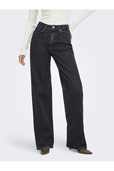 ONLY Jeans mit weitem Bein ONLJUICY Hohe Taille Weiter Beinschnitt Jeans