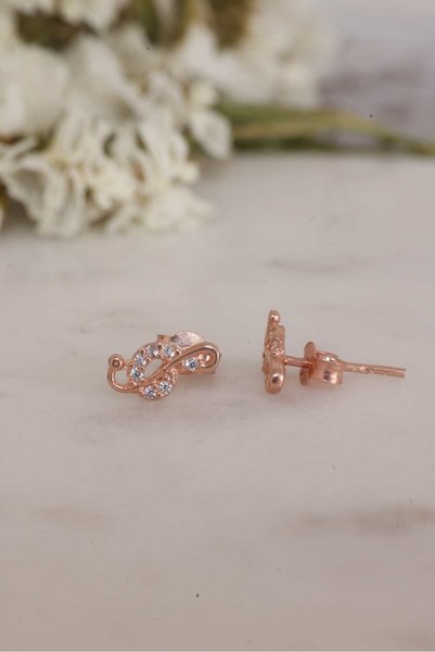 Silvano Jewelry 925 Ayar Gümüş Minik Sol Anahtarı Küpe