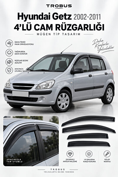 TROBUS Hyundai Getz 2011 Cam Rüzgarlığı 4lü Takım