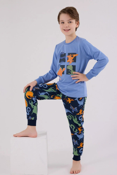 HAUSEkids 2-8 Years Roar Dinosaur Boy's Suit-Indigo