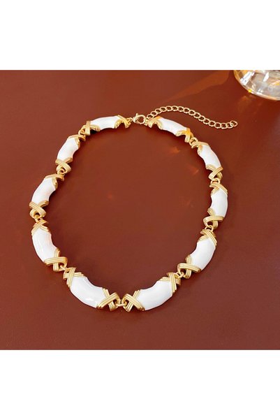 Choice Style24 New Ceramic Beaded Vintage Flowers Irregular Geometric Chokers...
