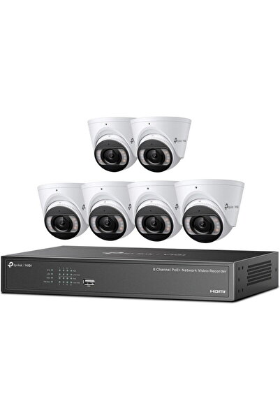 TP-LINK Kit Sistem NVR Vigi NK8MP-T6425-2T, 6 Camere de supraveghere Turret V...