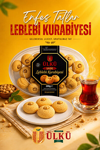 Yılmaz Ülkü (200 GR) Sade Leblebi Kurabiyesi Enfes Tatlı Atıştırmalık Hediyel...