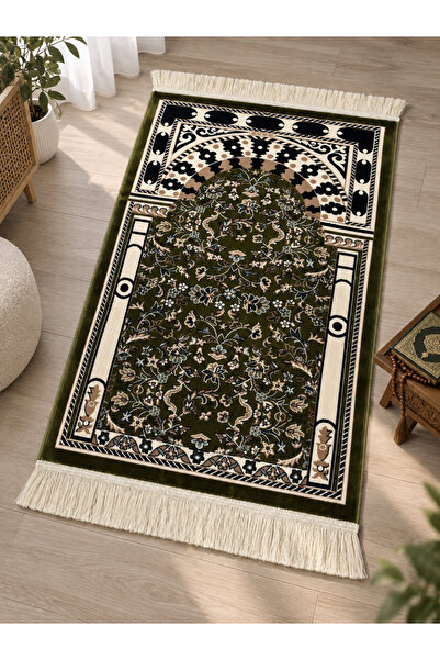 Al Haramain 002_Yeşil_8mm Ravza Model Dokuma Seccade