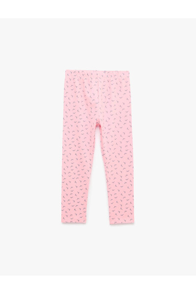 Koton Pamuklu Desenli Pembe Kız Bebek Tayt 7WMG40043AK