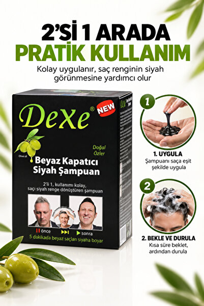 Dexe Black Hair Shampoo - Saç Siyahlaştırıcı Şampuan 10 Adet Kutu